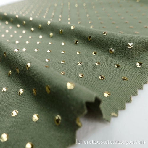 Polyester Stretch Knit DTYBrush Foil Print Jersey Fabric
